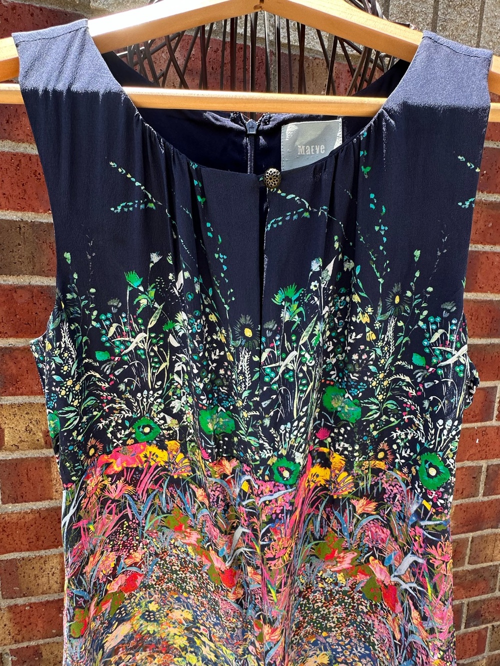 Maeve Anthropologie Dress 100% Silk Floral MIDI Multicolor Feminine Weddings - Picture 4 of 13